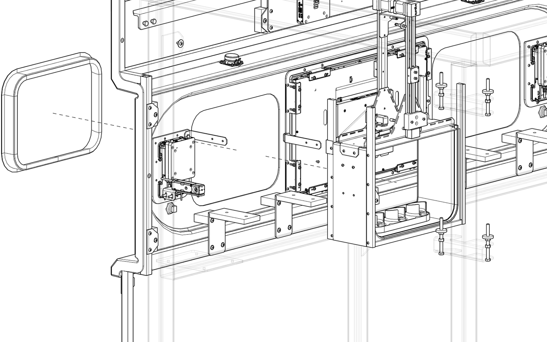 Mechanical Engineering Drawing of Front Panel