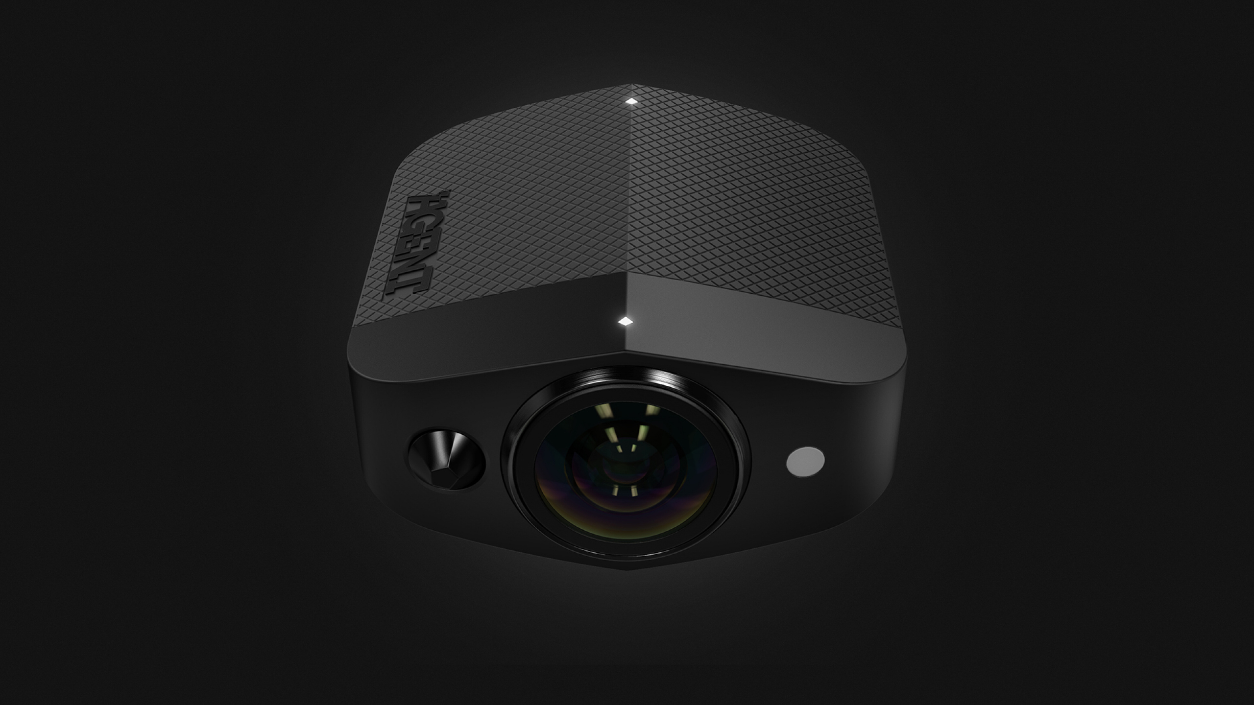 Black knurled camera